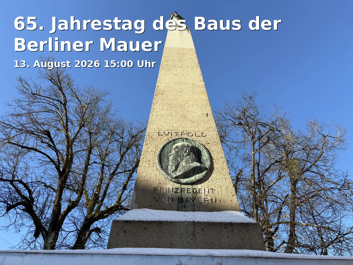 Event: 65. Jahrestag des Baus der Berliner Mauer in Berliner Straße, 14467 Potsdam on 13. August 2026