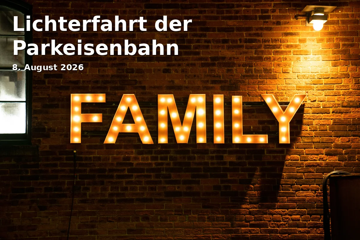 Event: Light Ride of the Park Railway in Parkeisenbahn Cottbus, Bahnhofstraße 1, 03042 Cottbus on 8. August 2026