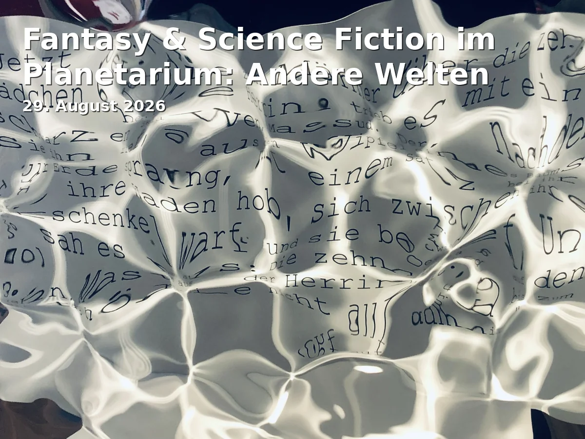 Event: Fantasy & Science Fiction im Planetarium: Andere Welten in Urania-Planetarium, Gutenbergstraße 71/72, 14467 Potsdam on 29. August 2026