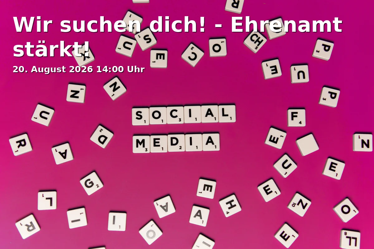 Event: Wir suchen dich! - Ehrenamt stärkt! in Quartiersladen Schalke, Liboriusstraße 63a, 45881 Gelsenkirchen on 20. August 2026