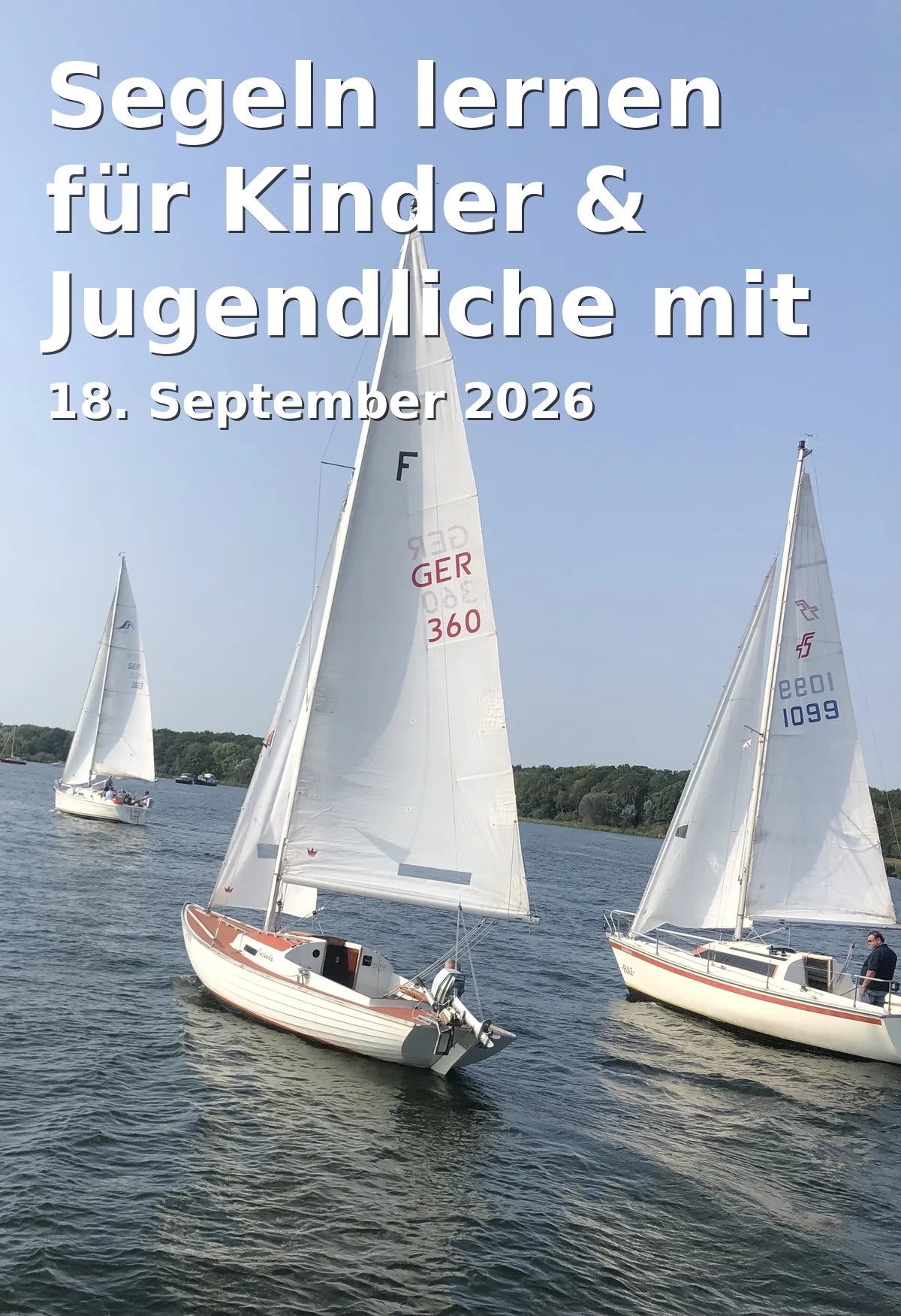 Event: Segeln lernen für Kinder & Jugendliche mit Behinderung in Duisburger Yacht-Club, Tegge 12, 47259 Duisburg on 18. September 2026