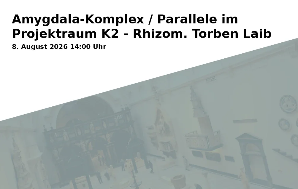 Event: Amygdala-Komplex / Parallele im Projektraum K2 - Rhizom. Torben Laib in Allgemeiner Konsumverein e. V., Hinter Liebfrauen 2, 38100 Braunschweig on 8. August 2026