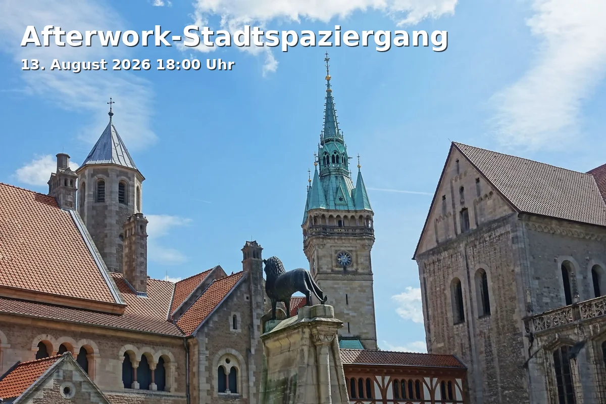 Event: Afterwork-Stadtspaziergang in Marienbrunnen am Altstadtmarkt, Altstadtmarkt, 38100 Braunschweig on 13. August 2026