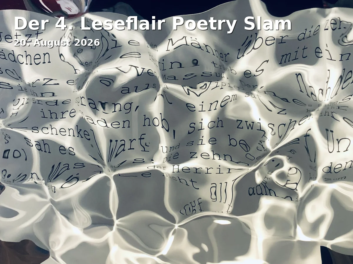 Event: Der 4. Leseflair Poetry Slam in Kultur- und Kommunikationszentrum Brunsviga, Karlstraße 35, 38106 Braunschweig on 20. August 2026