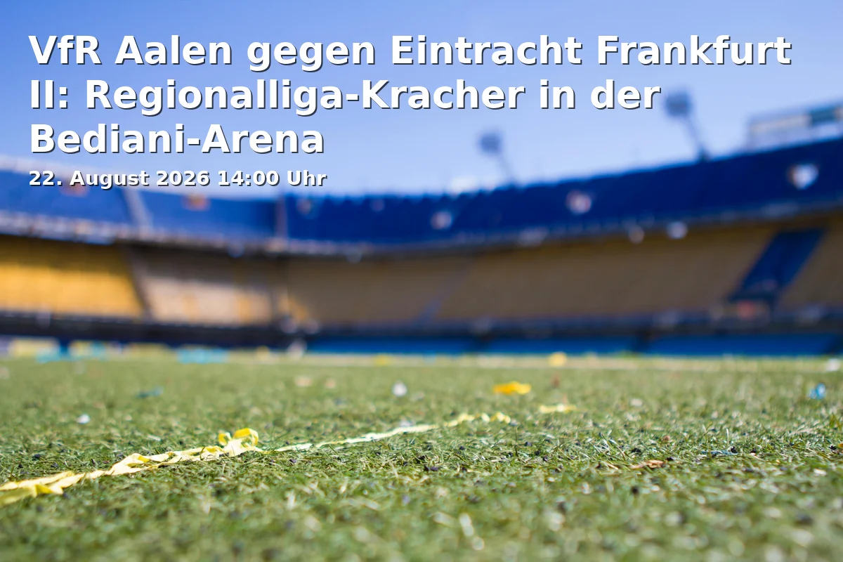 Event: VfR Aalen gegen Eintracht Frankfurt II: Regionalliga-Kracher in der Bediani-Arena