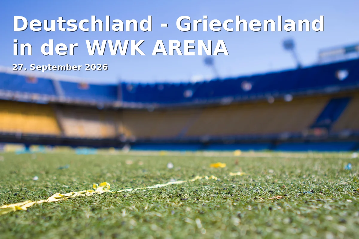Event: Deutschland - Griechenland in der WWK ARENA in WWK ARENA, Bürgermeister-Ulrich-Straße 90, 86199 Augsburg on 27. September 2026