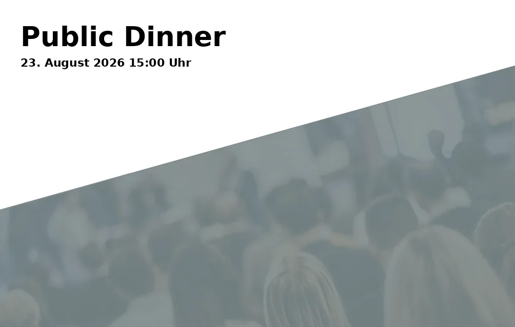 Event: Public Dinner in Wissenschaftspark Gelsenkirchen, Munscheidstraße 14, 45886 Gelsenkirchen on 23. August 2026