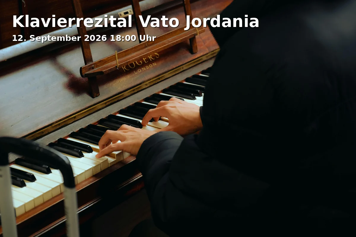Event: Klavierrezital Vato Jordania in Evangelische Trinitatiskirche, Brahmsstraße 14, 53121 Bonn on 12. September 2026