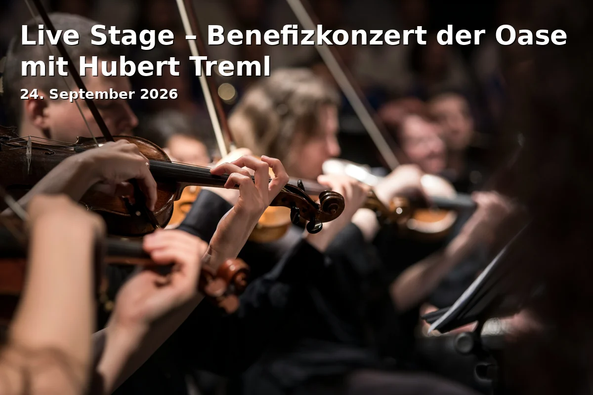 Event: Live Stage – Benefizkonzert der Oase mit Hubert Treml in Kulturbahnhof Parapluie, Bahnhofstr. 10, 92637 Weiden on 24. September 2026