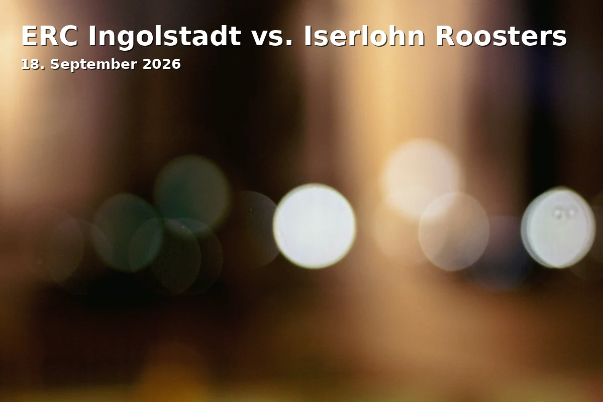 Event: ERC Ingolstadt vs. Iserlohn Roosters in SATURN-Arena, Südliche Ringstraße 64, Ingolstadt on 18. September 2026