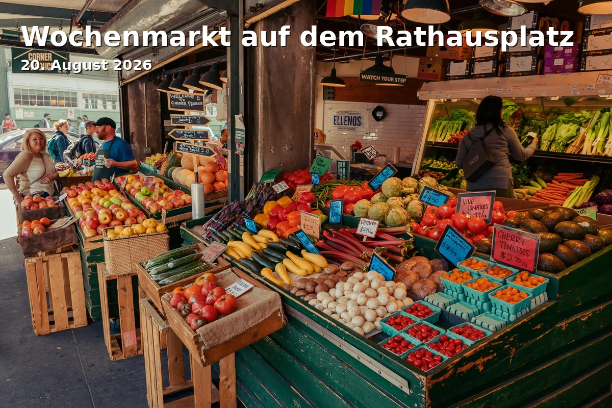 Event: Wochenmarkt auf dem Rathausplatz in Rathausplatz, Bad Kissingen on 20. August 2026