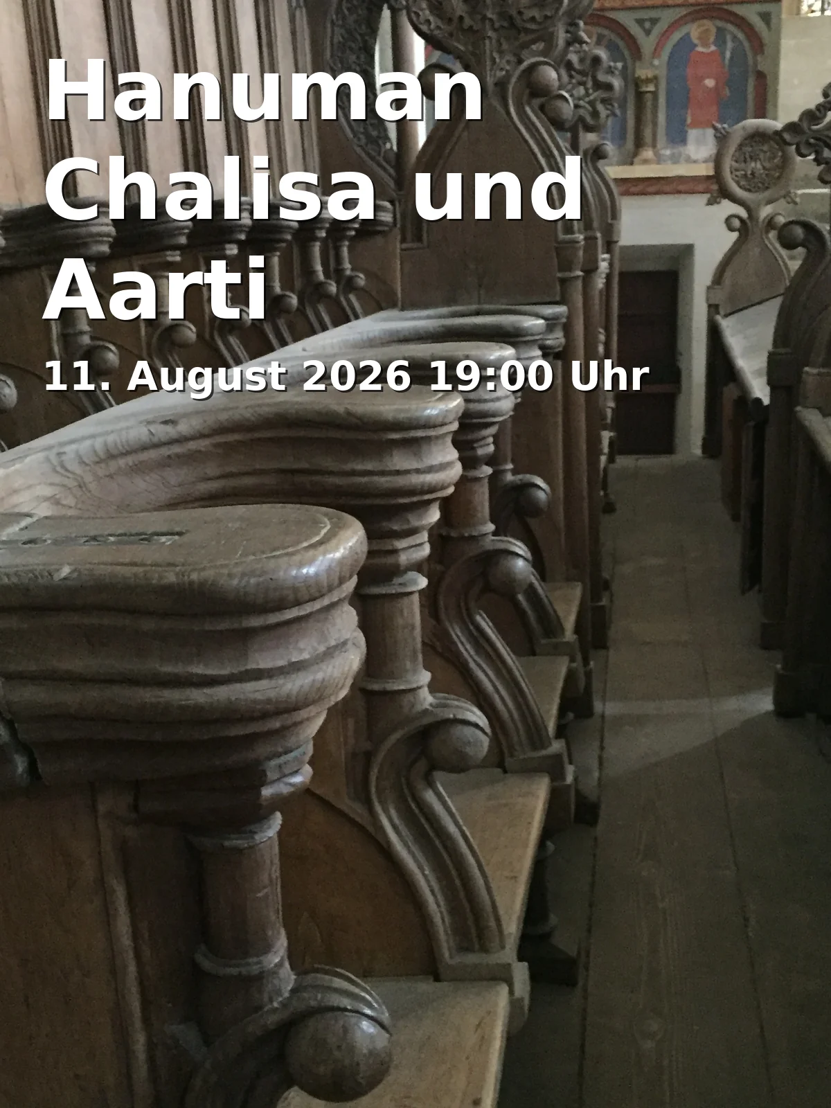 Event: Hanuman Chalisa und Aarti in Sri Neem Karoli Baba Mandir, Nelsonallee 22, 89231 Neu-Ulm on 11. August 2026