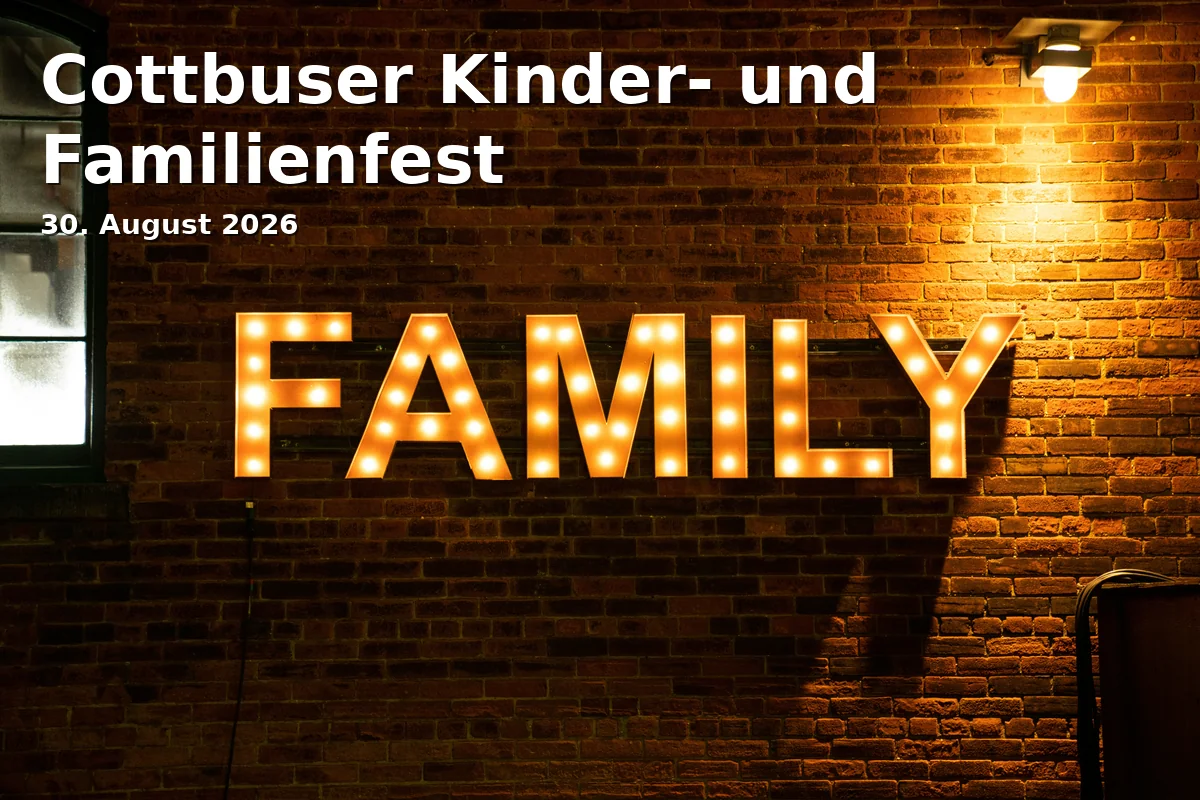 Event: Cottbuser Kinder- und Familienfest in Spreeauenpark Cottbus, Willi-Budich-Straße 11, 03042 Cottbus on 30. August 2026