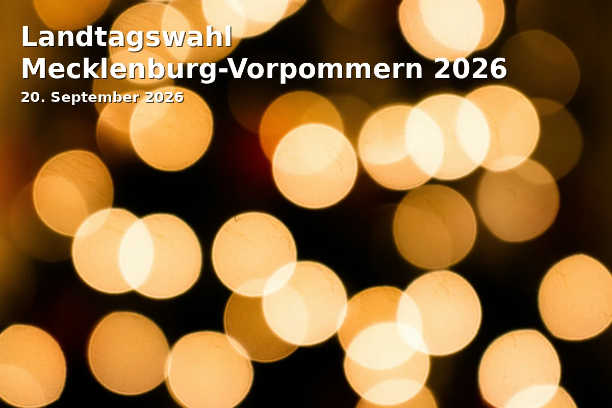Event: Landtagswahl Mecklenburg-Vorpommern 2026 in Rathaus Neubrandenburg, Marktplatz 1, Neubrandenburg on 20. September 2026