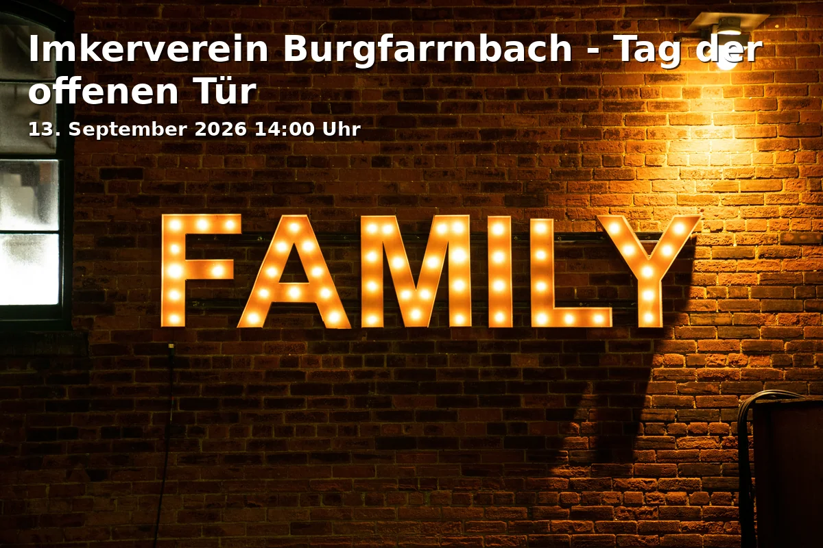 Event: Imkerverein Burgfarrnbach - Tag der offenen Tür in Lehrbienenstand Zennwald, Zum Zennholz, 90768 Fürth on 13. September 2026