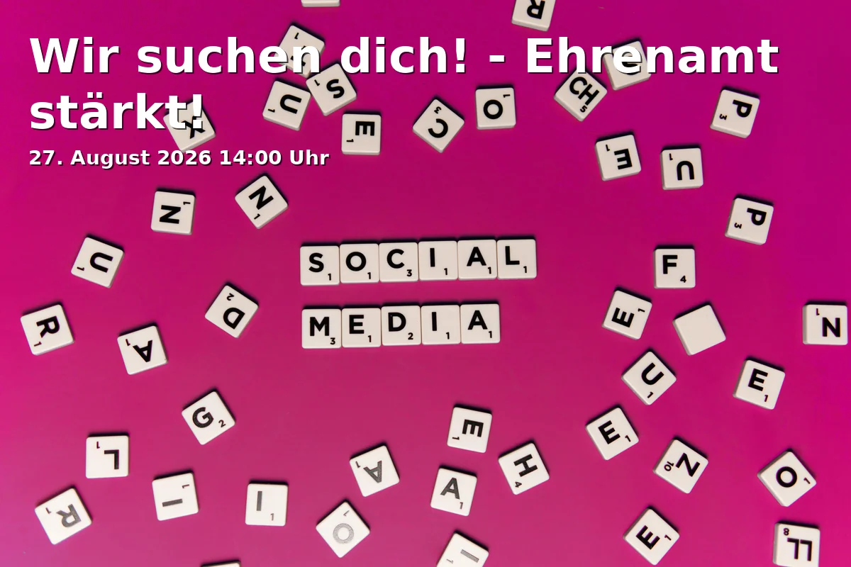 Event: Wir suchen dich! - Ehrenamt stärkt! in Quartiersladen Schalke, Liboriusstraße 63a, 45881 Gelsenkirchen on 27. August 2026