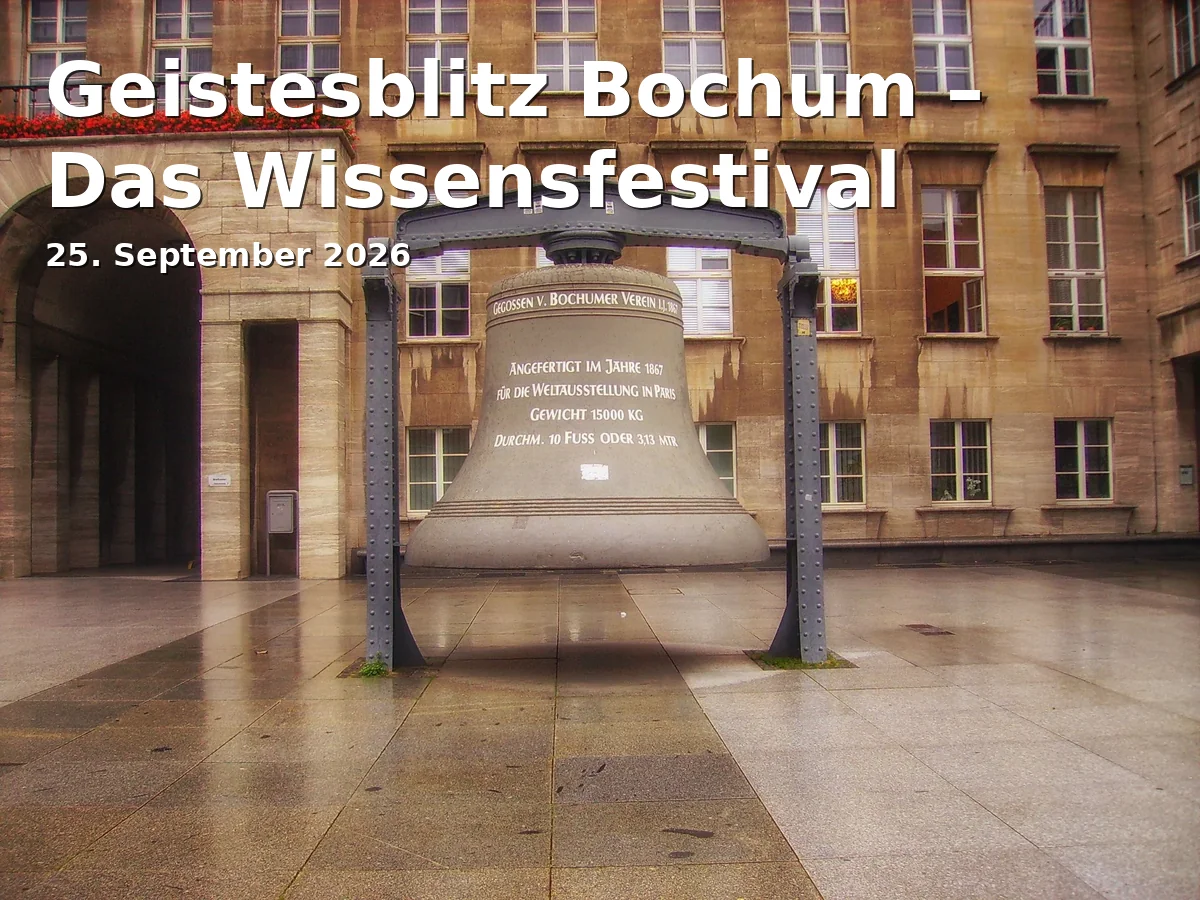 Event: Geistesblitz Bochum – Das Wissensfestival in Haus des Wissens, Willy-Brandt-Platz 1, 44787 Bochum on 25. September 2026