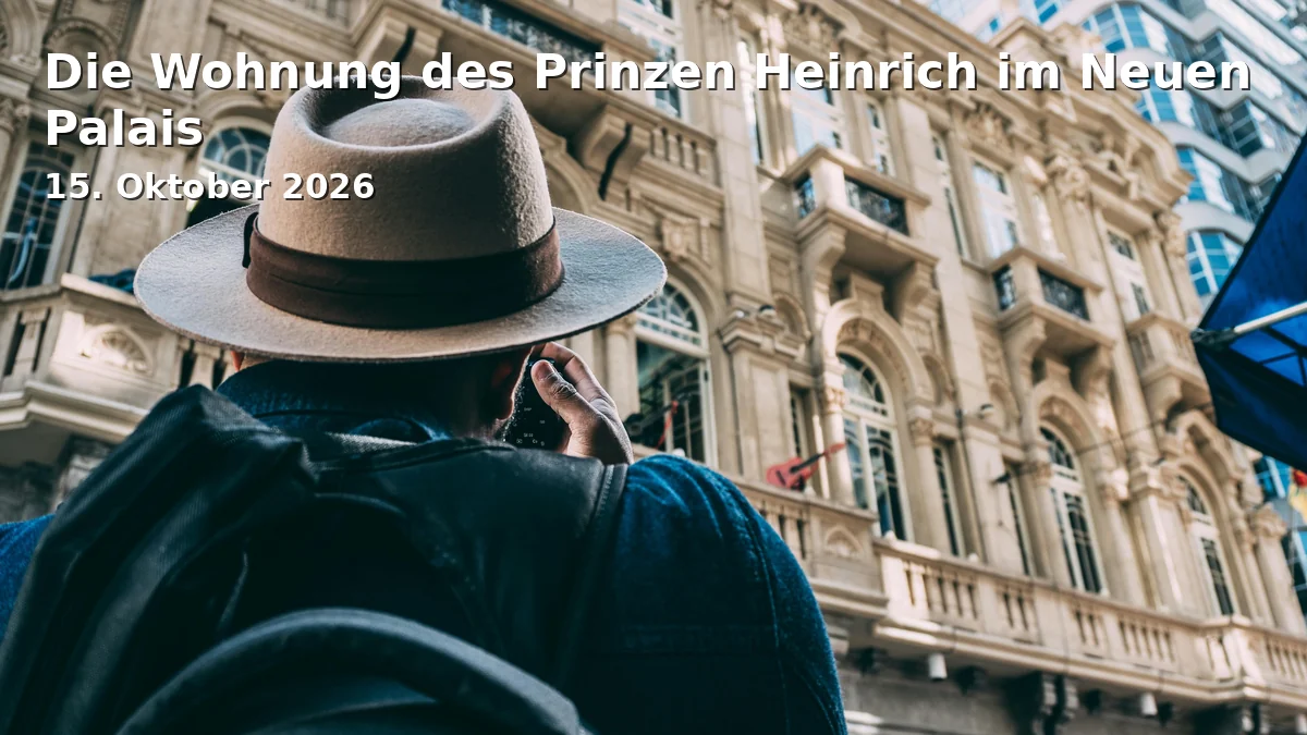 Event: Die Wohnung des Prinzen Heinrich im Neuen Palais in Neues Palais, Am Neuen Palais, 14469 Potsdam on 15. Oktober 2026