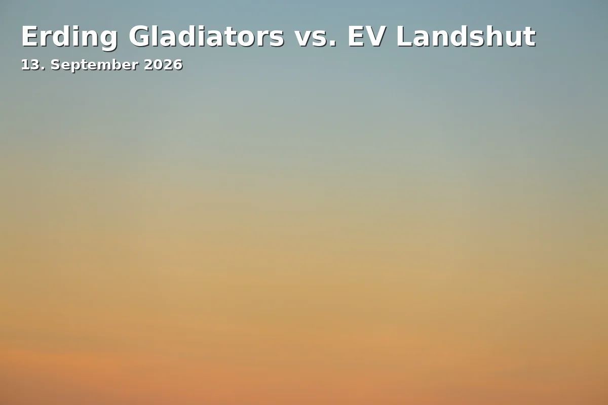 Event: Erding Gladiators vs. EV Landshut in Stadtwerke Arena, Am Stadion 1, 85435 Erding on 13. September 2026