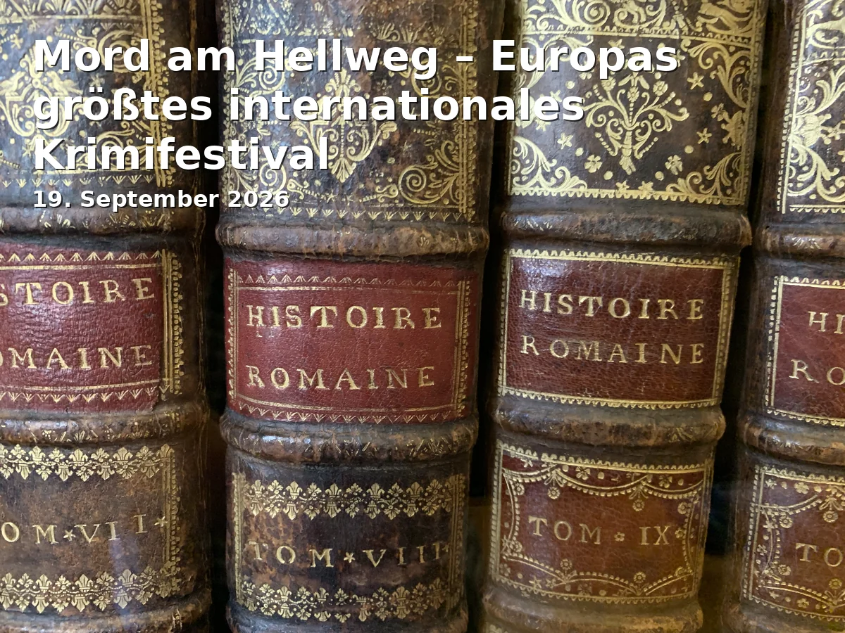 Event: Mord am Hellweg – Europas größtes internationales Krimifestival in Glashalle KBZ Schloss Horst, Turfstraße 21, 45899 Gelsenkirchen on 19. September 2026