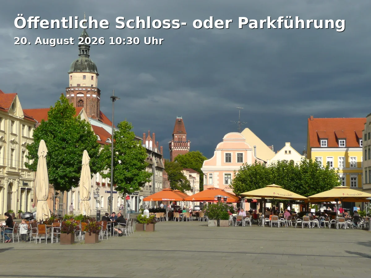 Event: Öffentliche Schloss- oder Parkführung in Fürst Pückler Museum Park & Schloss Branitz, Robinienweg 5, 03042 Cottbus on 20. August 2026