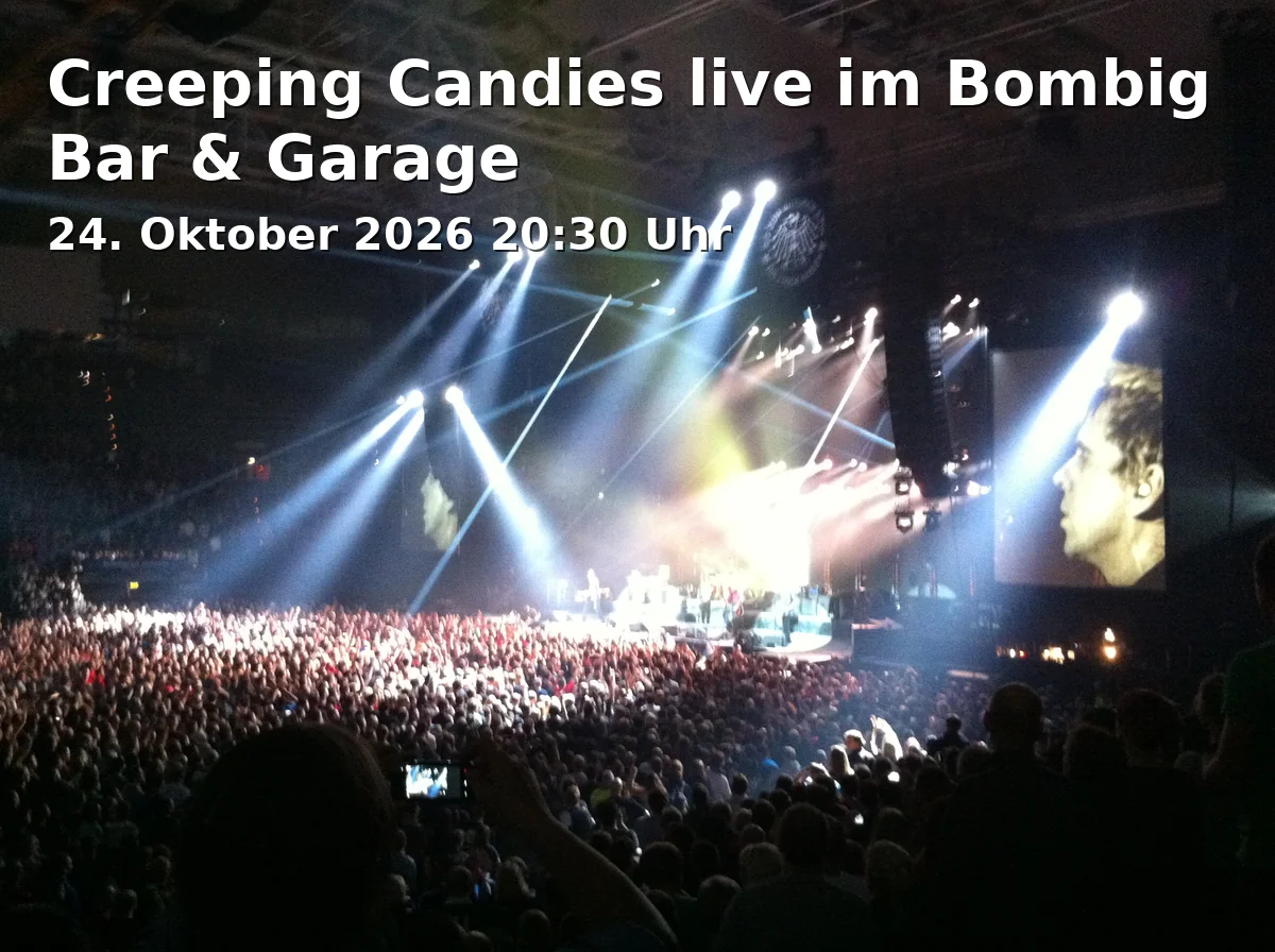 Event: Creeping Candies live im Bombig Bar & Garage in Bombig Bar & Garage, Gubener Straße 11, Augsburg on 24. Oktober 2026