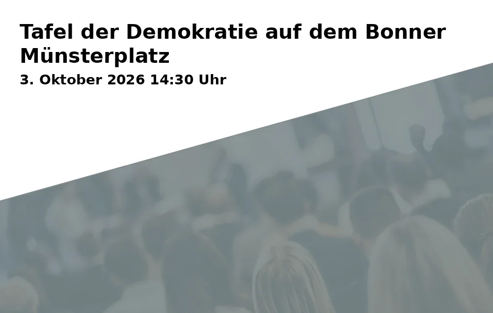 Event: Tafel der Demokratie auf dem Bonner Münsterplatz