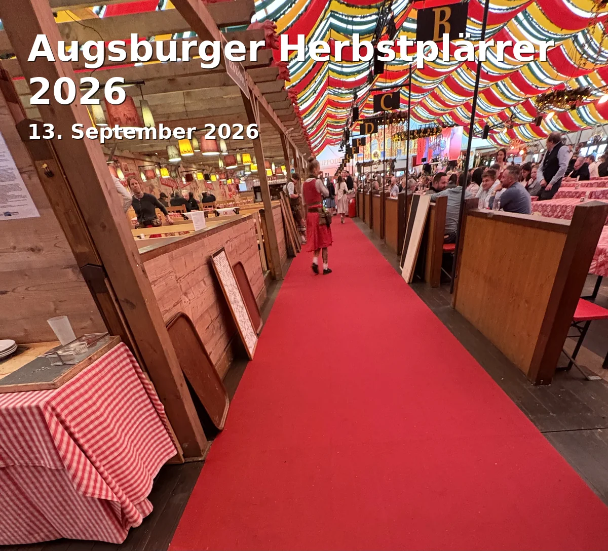 Event: Augsburger Herbstplärrer 2026 in Kleiner Exerzierplatz, Augsburg on 13. September 2026