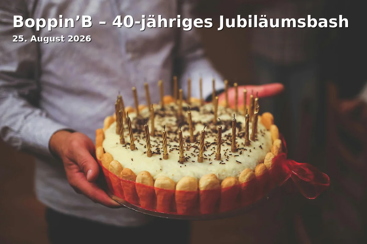 Event: Boppin’B – 40-jähriges Jubiläumsbash in Campus der Technischen Hochschule Aschaffenburg, Würzburger Str. 45, 63739 Aschaffenburg on 25. August 2026