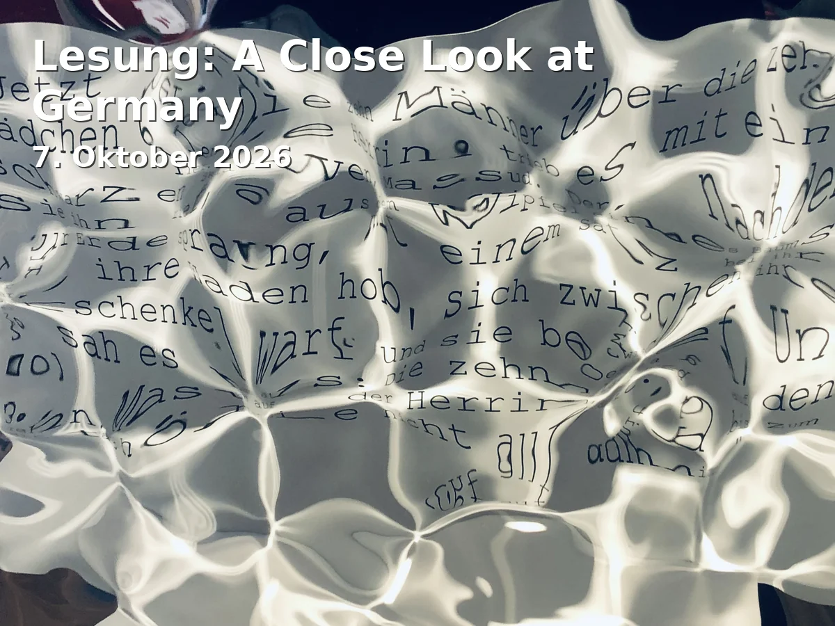 Event: Lesung: A Close Look at Germany