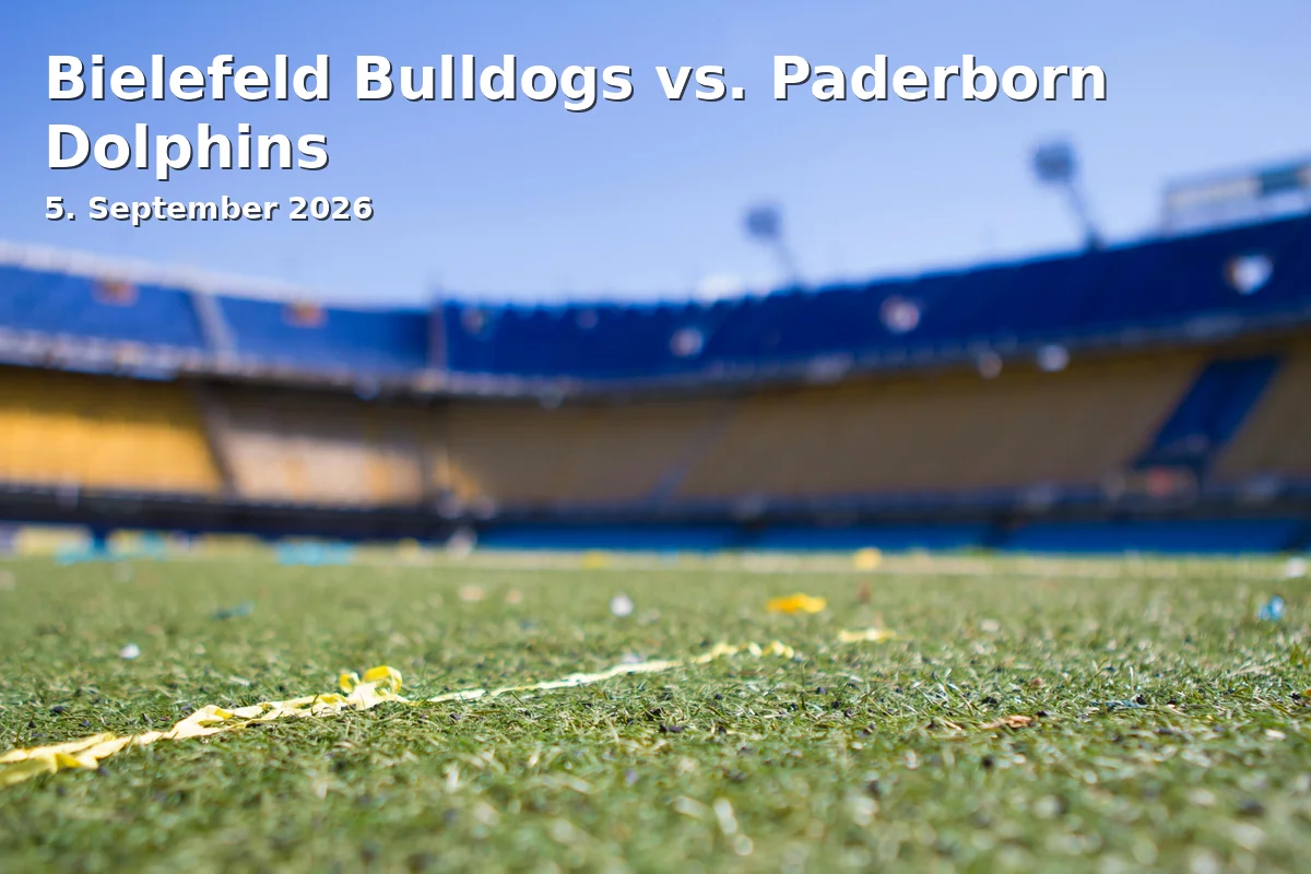 Event: Bielefeld Bulldogs vs. Paderborn Dolphins in Rußheide, Bielefeld on 5. September 2026