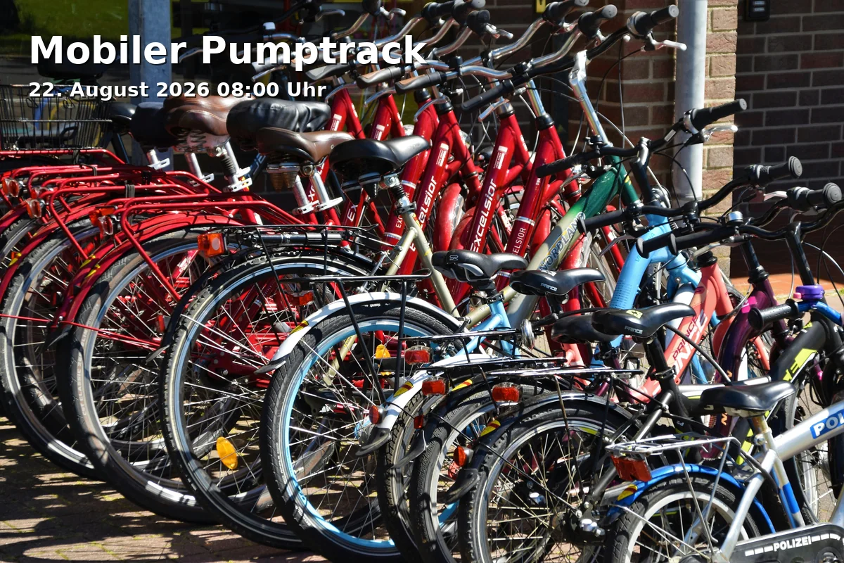 Event: Mobiler Pumptrack in Freizeitanlage Paul-Gordan-Straße, Paul-Gordan-Straße, 91052 Erlangen on 22. August 2026