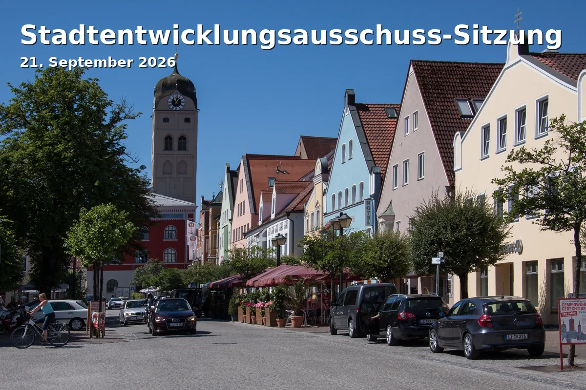Event: Stadtentwicklungsausschuss-Sitzung in Rathaus Erding, Landshuter Str. 1, 85435 Erding on 21. September 2026