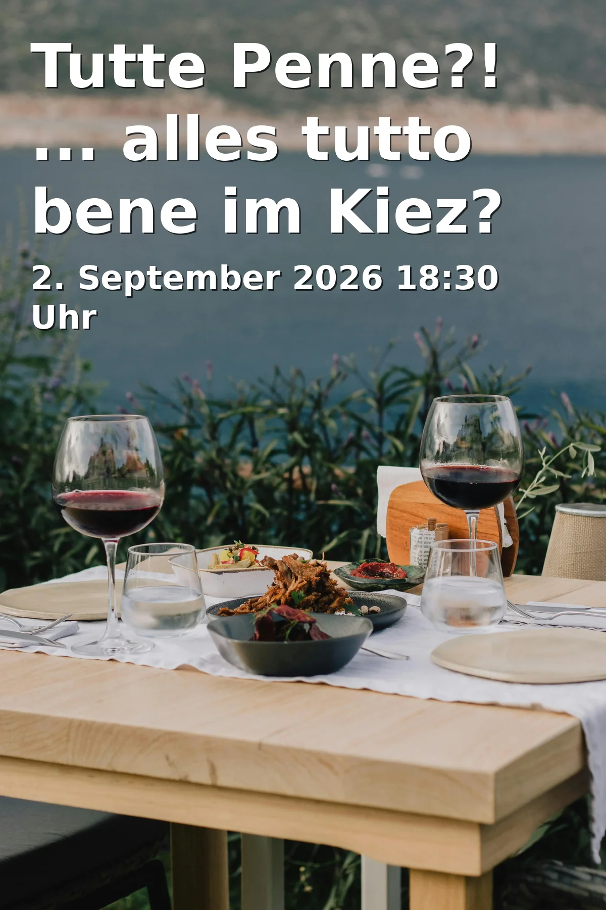 Event: Tutte Penne?! ... alles tutto bene im Kiez? in Haltestulle, Jüngststraße 2, 33602 Bielefeld on 2. September 2026
