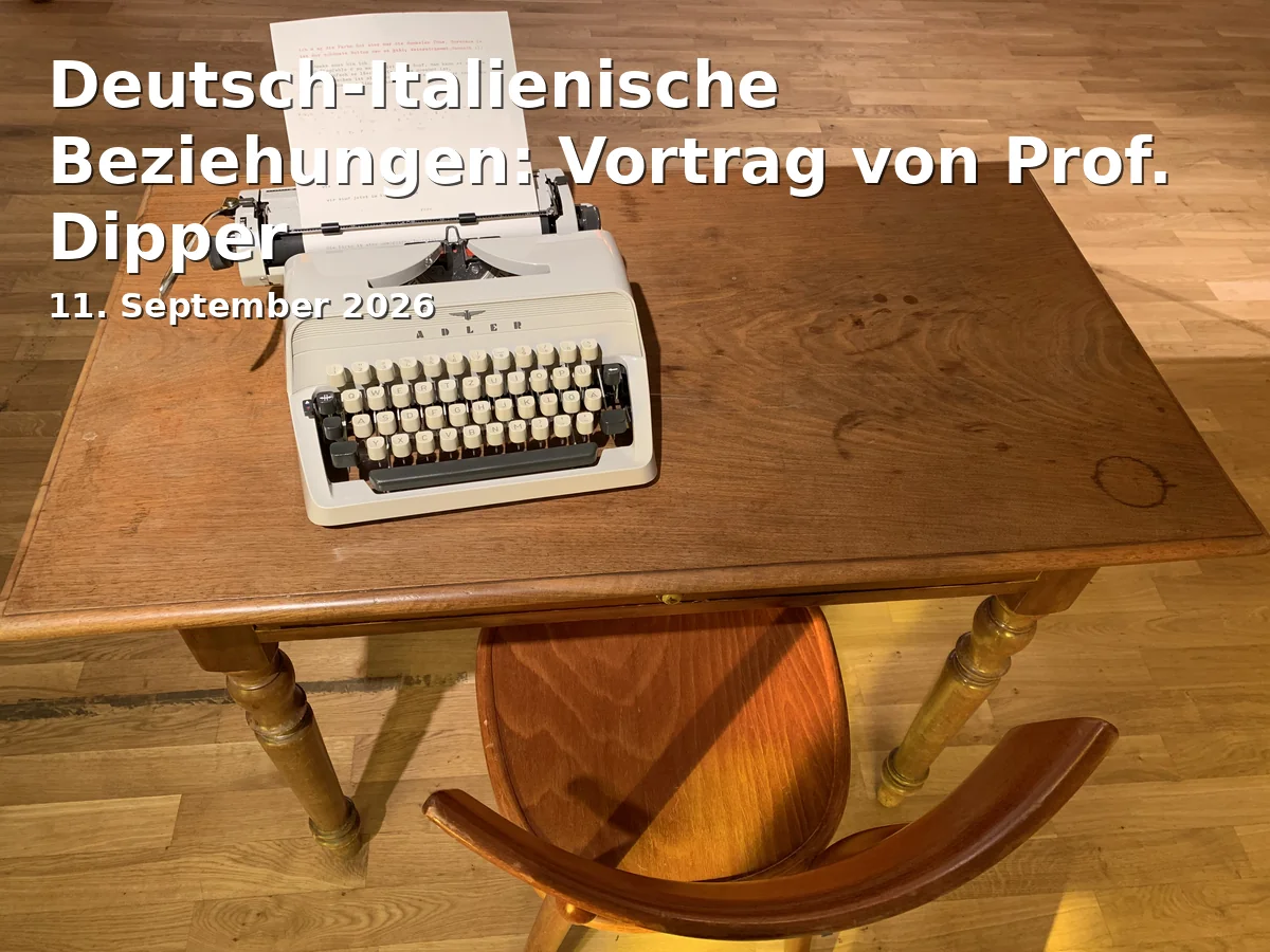 Event: Deutsch-Italienische Beziehungen: Vortrag von Prof. Dipper