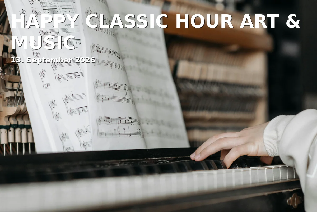 Event: HAPPY CLASSIC HOUR ART & MUSIC in Utting am Ammersee, Hauptstraße 1, 86919 Utting am Ammersee on 13. September 2026