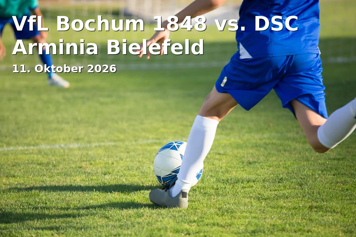 Event: VfL Bochum 1848 vs. DSC Arminia Bielefeld in Vonovia Ruhrstadion, Castroper Straße 145, 44791 Bochum on 11. Oktober 2026