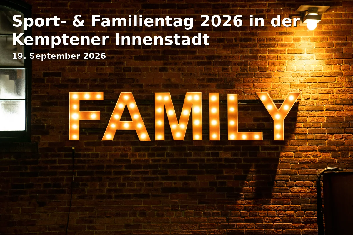 Event: Sport- & Familientag 2026 in der Kemptener Innenstadt in Fußgängerzone, Fischerstraße, Kempten on 19. September 2026