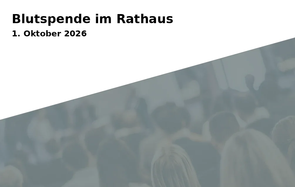 Event: Blutspende im Rathaus in Rathaus (Veranstaltungssaal), Rathausplatz 1, 82205 Gilching on 1. Oktober 2026