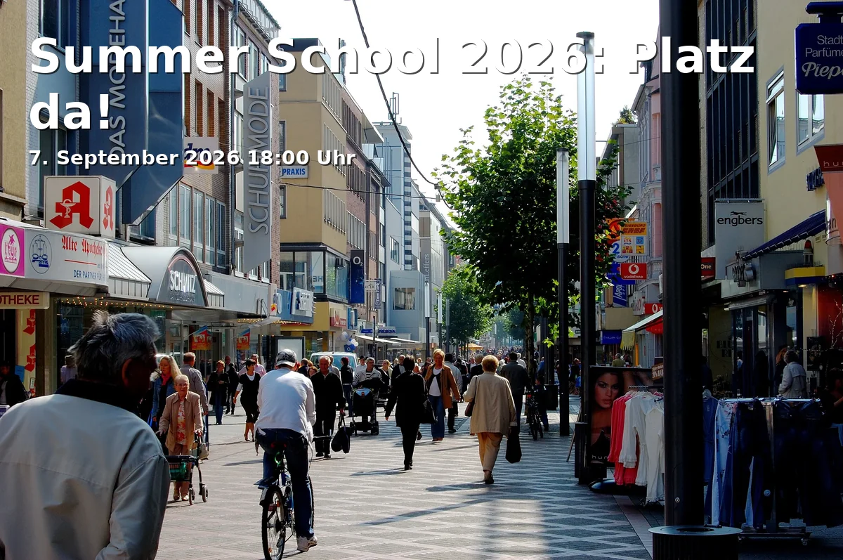 Summer School 2026: Platz da!