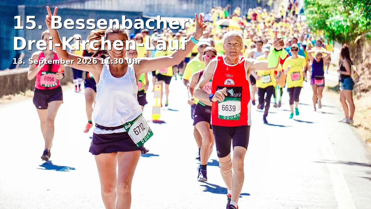 Event: 15. Bessenbacher Drei-Kirchen-Lauf in Festplatz Straßbessenbach, 63856 Bessenbach on 13. September 2026