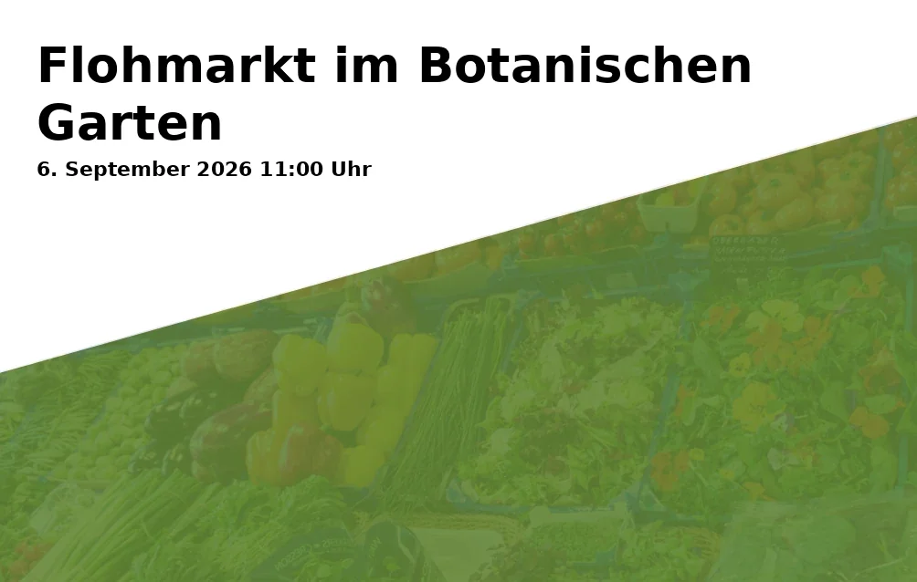 Event: Flohmarkt im Botanischen Garten in Botanischer Garten, Am Kahlenberg 16, 33617 Bielefeld on 6. September 2026