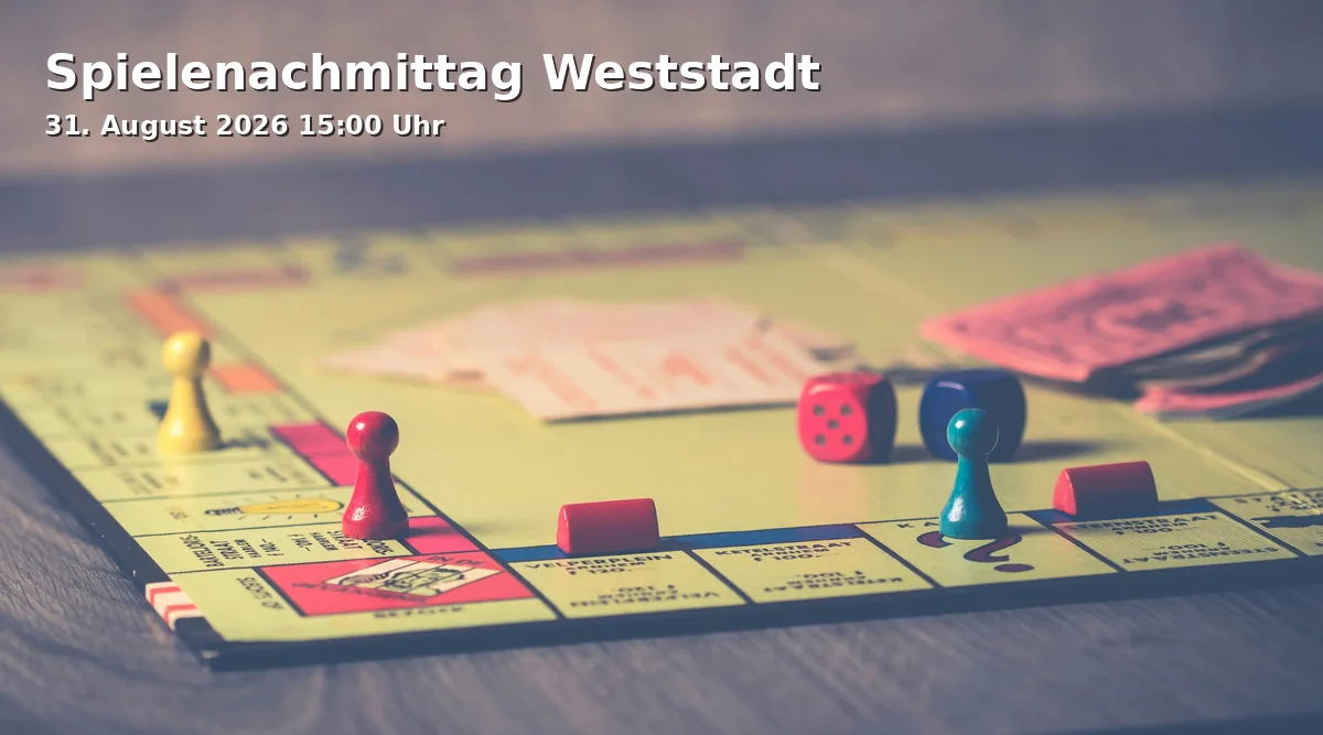 Event: Spielenachmittag Weststadt in Zweigstelle Weststadt der Stadtbibliothek Braunschweig, Rheinring 12, 38120 Braunschweig on 31. August 2026