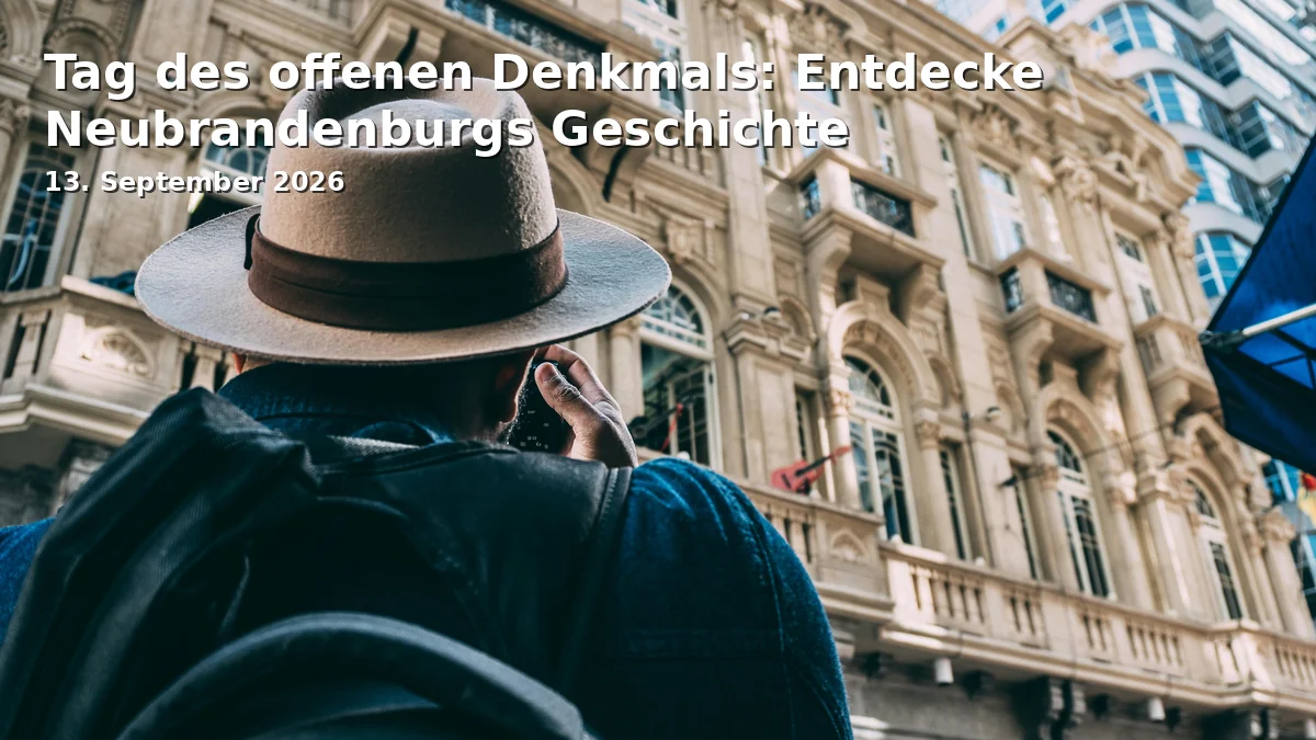 Event: Tag des offenen Denkmals: Entdecke Neubrandenburgs Geschichte in Neubrandenburg, verschiedene Orte on 13. September 2026