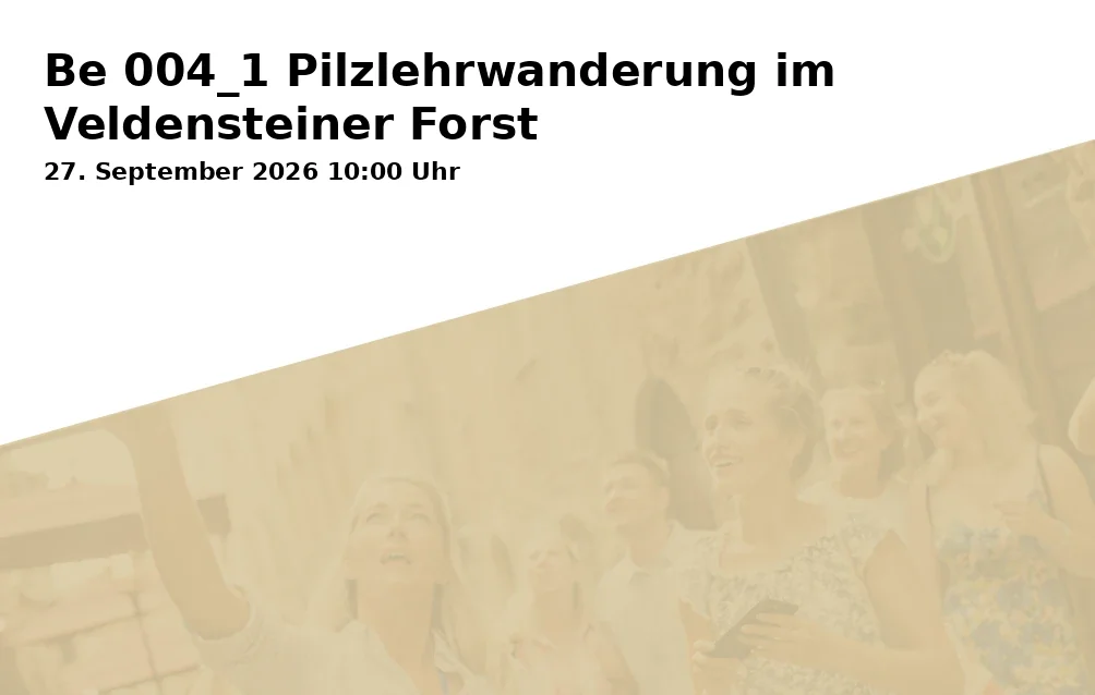 Event: Be 004_1 Pilzlehrwanderung im Veldensteiner Forst