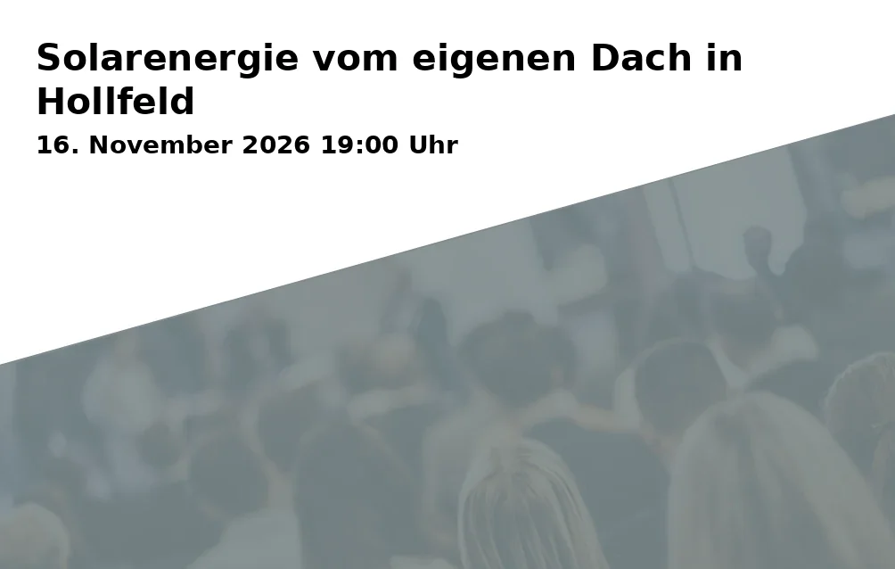 Event: Solarenergie vom eigenen Dach in Hollfeld