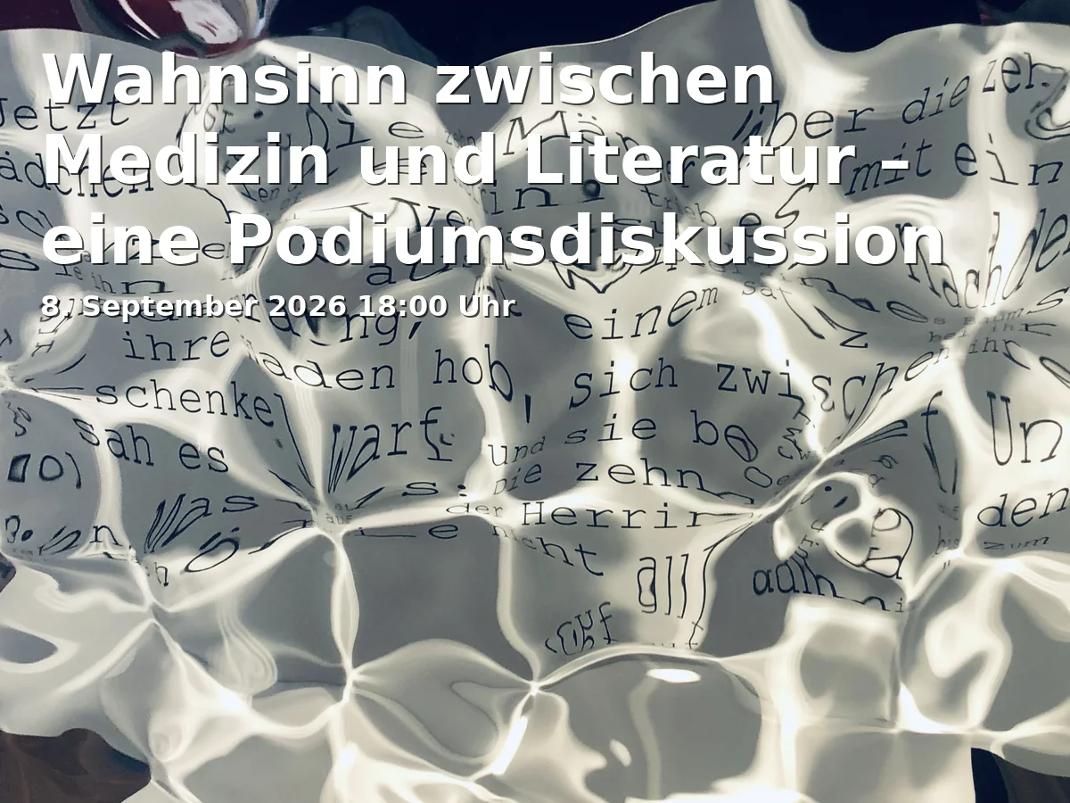 Event: Wahnsinn zwischen Medizin und Literatur – eine Podiumsdiskussion über E.T.A. Hoffmann und Dr. Marcus in Bamberger Marionettentheater, Untere Sandstraße 30, 96049 Bamberg on 8. September 2026