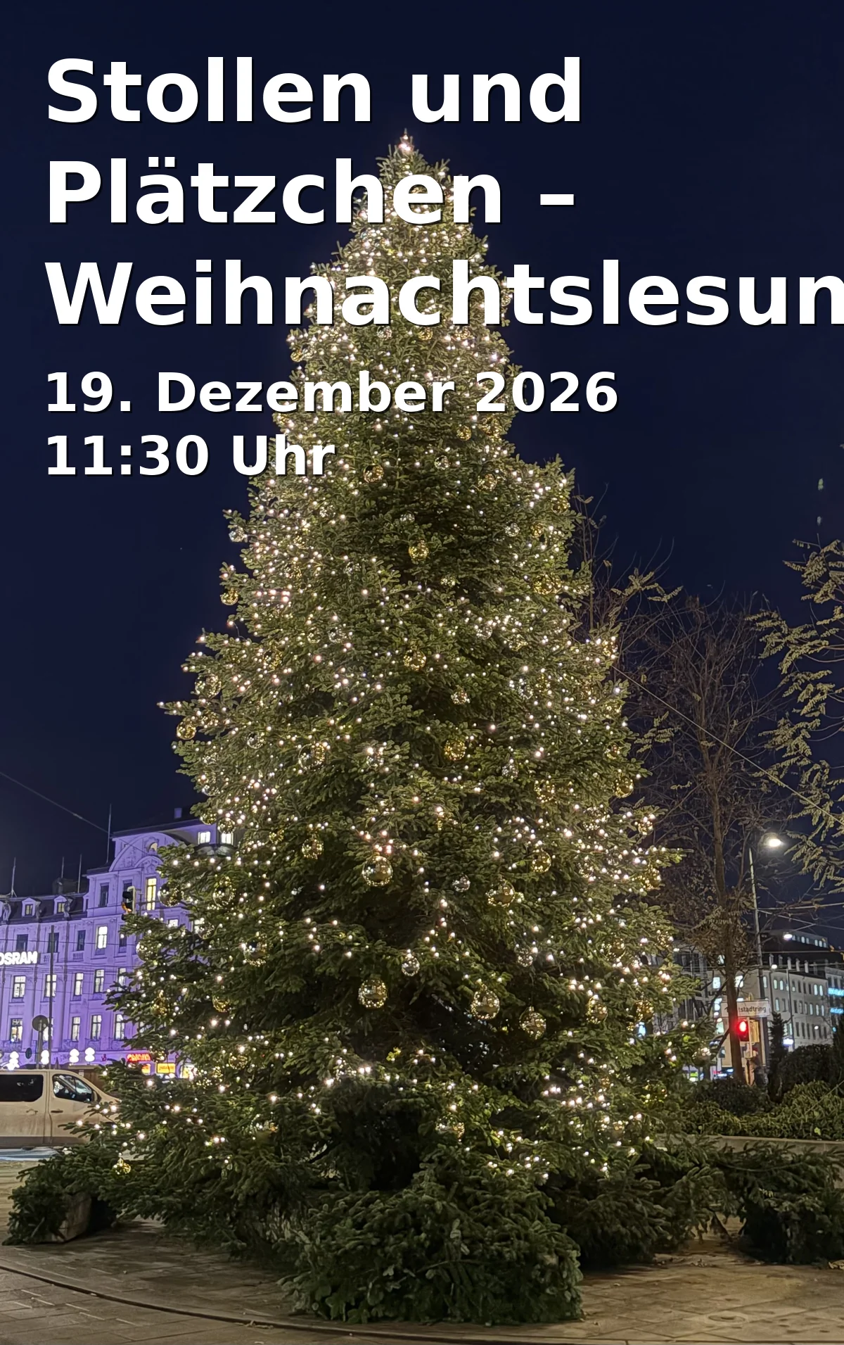 Event: Stollen und Plätzchen – Weihnachtslesung im Theater an der Luegallee