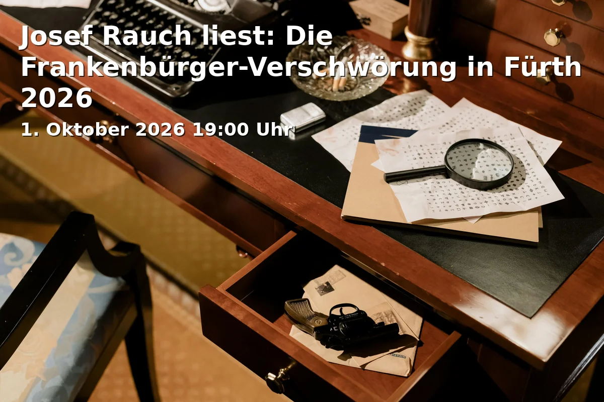 Event: Josef Rauch liest: Die Frankenbürger-Verschwörung in Fürth 2026 in Stadtmuseum Fürth, Ottostraße 2, 90762 Fürth on 1. Oktober 2026