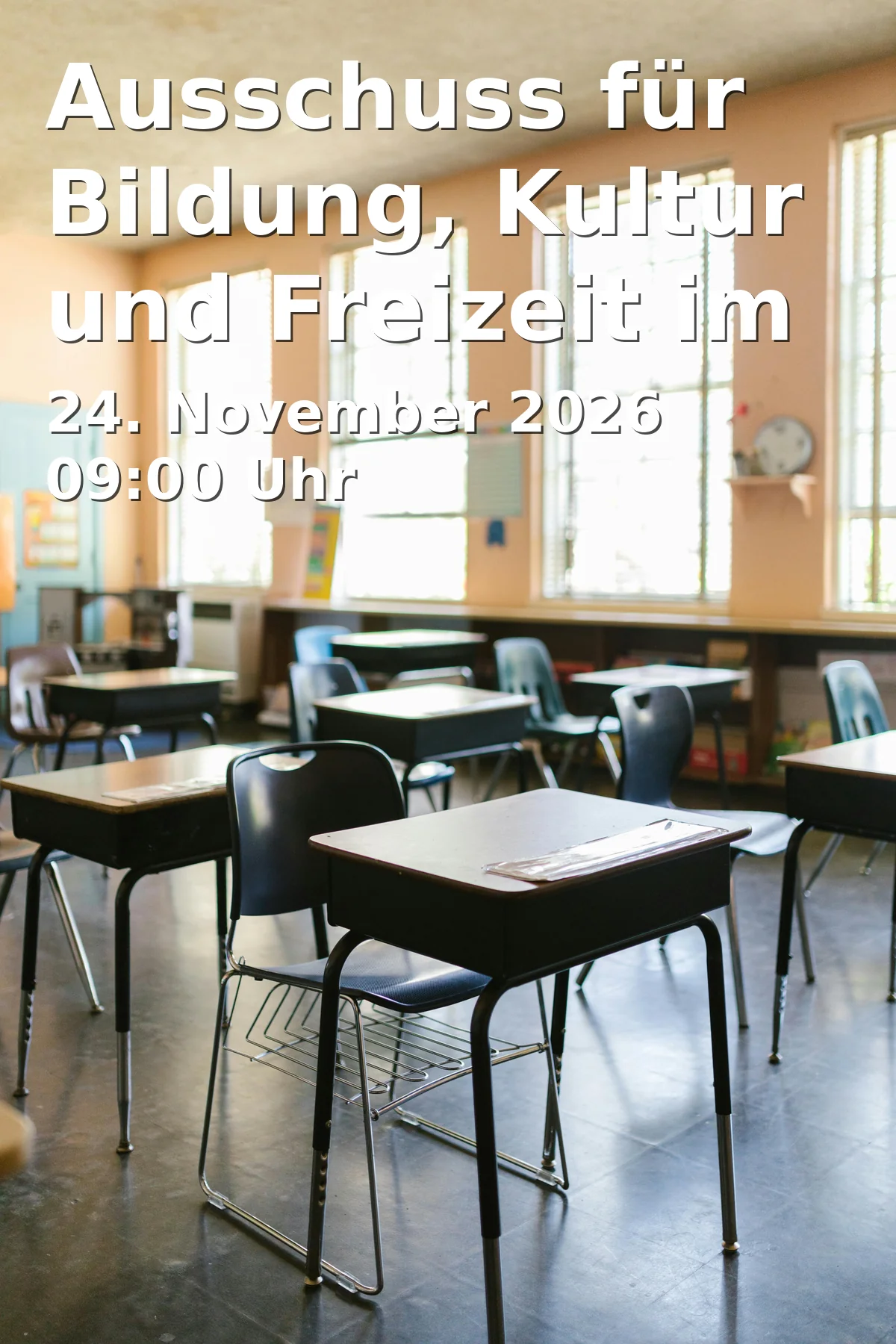 Event: Ausschuss für Bildung, Kultur und Freizeit im Landratsamt Neu-Ulm in Landratsamt Neu-Ulm, Sitzungssaal 400, Kantstraße 8, 89231 Neu-Ulm on 24. November 2026